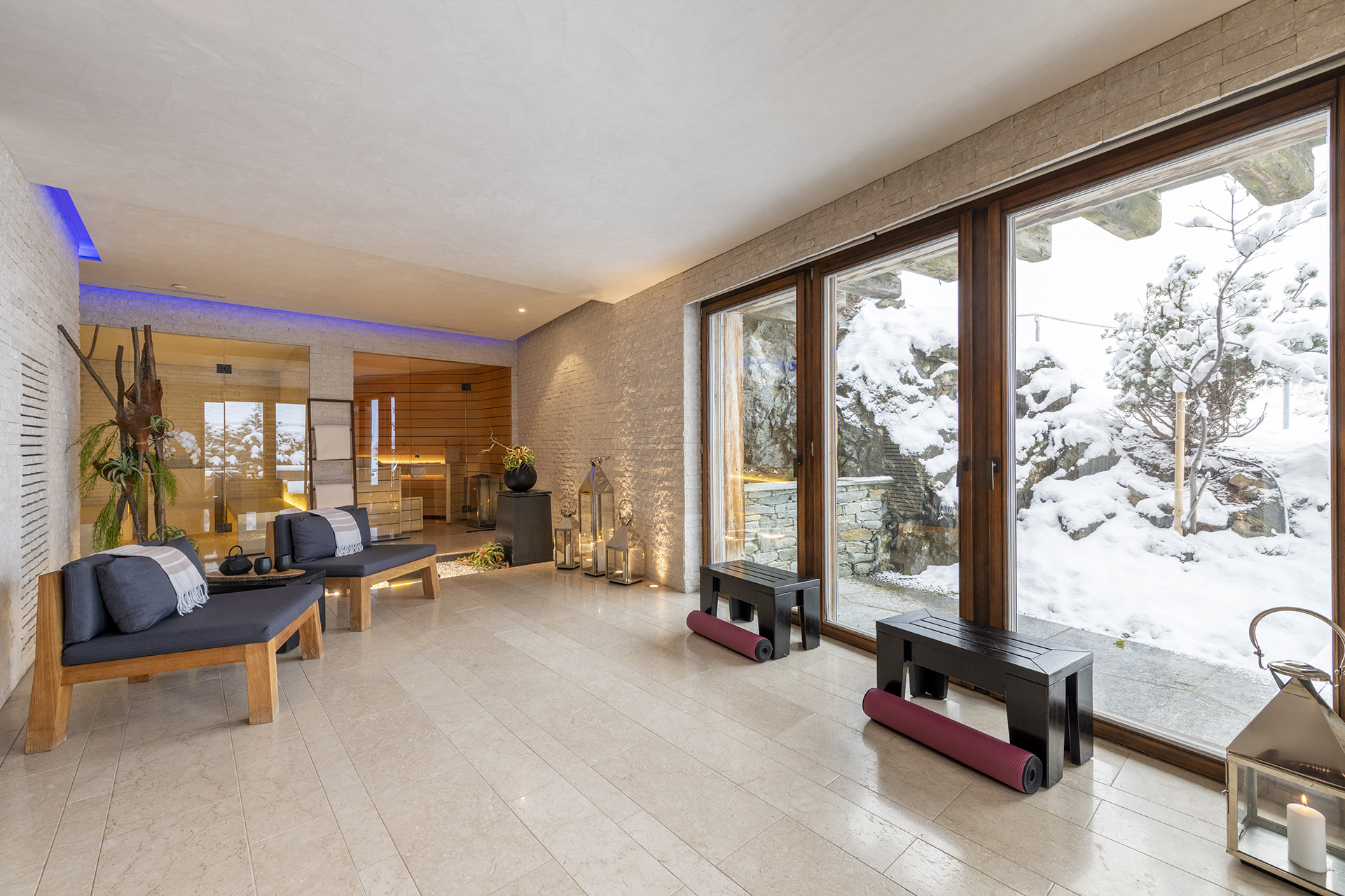Chalet Les Anges wellness area