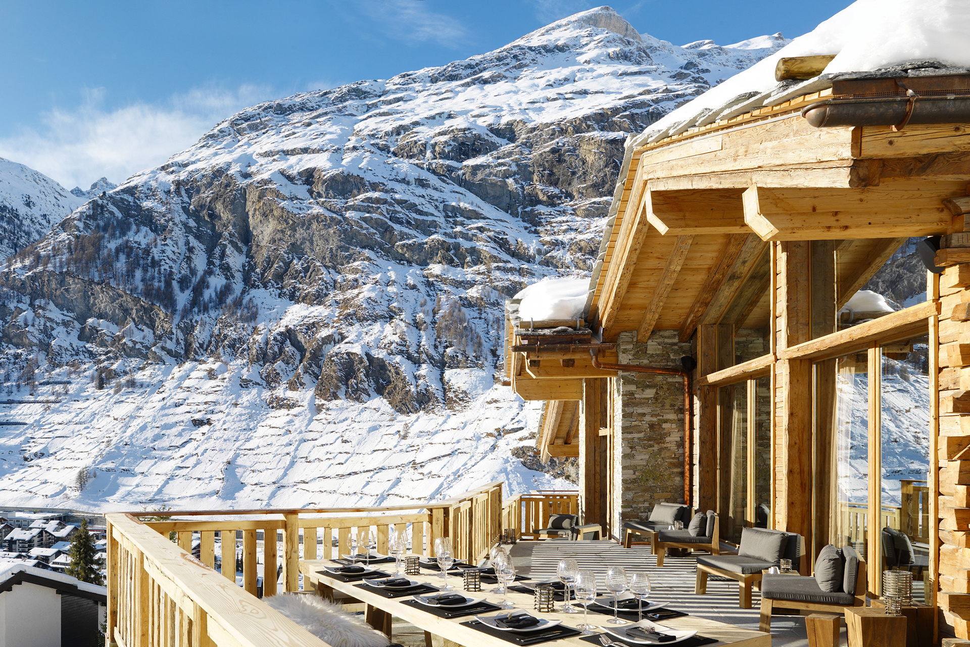 Chalet Les Anges terrace view