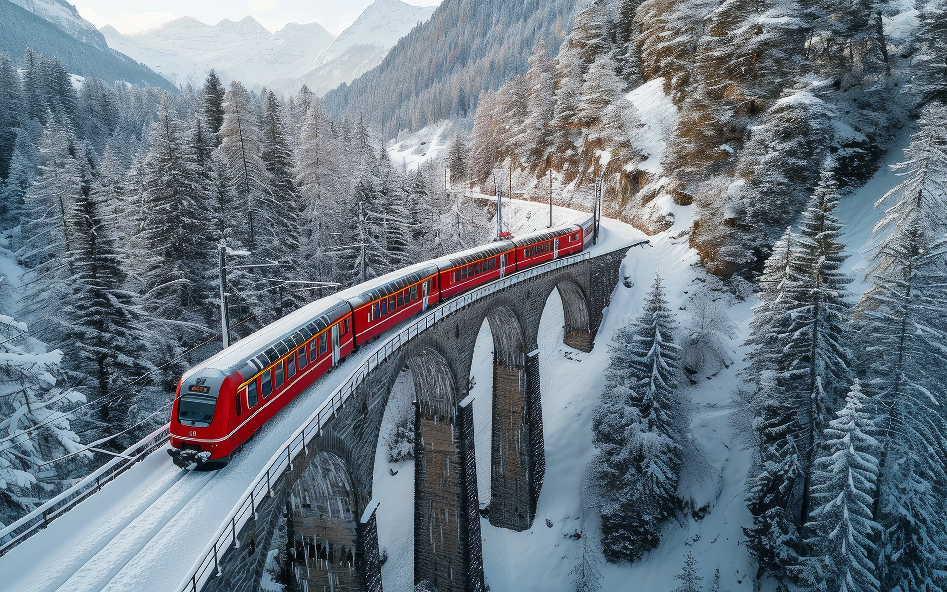 Swiss mountain train