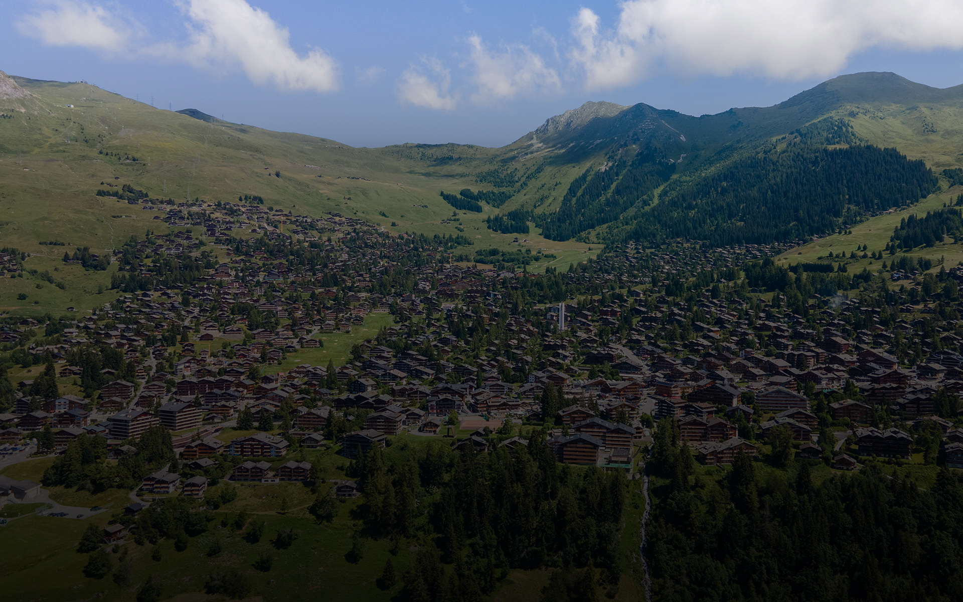 Verbier aerial view Verbier aerial view